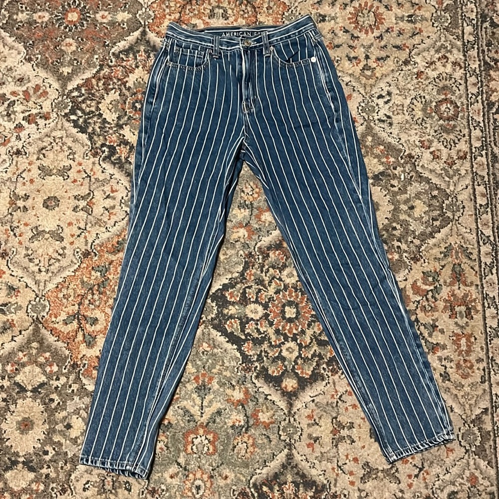 American Eagle stripe jeans!